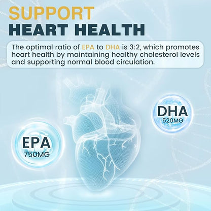 Triple Strength Omega 3 Fish Oil 2000 mg - EPA & DHA - Premium Burpless Fish Oil Omega 3 Supplements