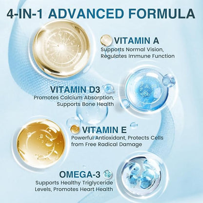 Triple Strength Omega 3 Fish Oil 2000 mg - EPA & DHA - Premium Burpless Fish Oil Omega 3 Supplements