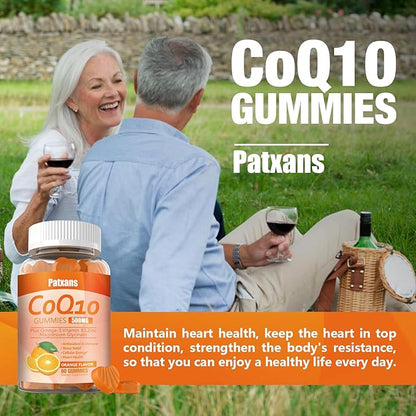 1 Pack 500MG CoQ10 Supplement Gummies, Omega-3, Magnesium, Vitamin B3, Zinc, Ultra High Absorption Provides Healthy Support for Heart, Cell Energy＆ Antioxidants, 60Cts.