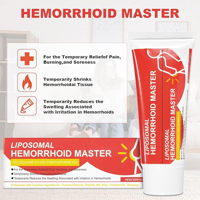 4% Lidocaine Rapid Relief Hemorrhoid Cream – Soothing Natural Formula for Burning, Itching & Swelling – Fast-Acting Comfort in 1.76oz (50g)-2
