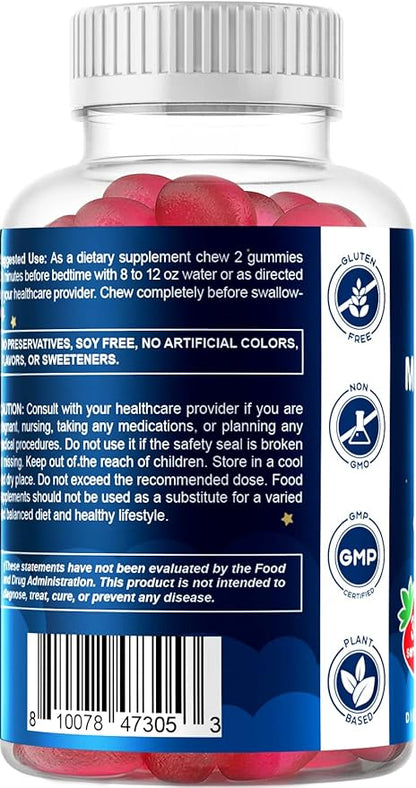 Vitamatic Sugar Free Melatonin 60 mg - 60 Vegetarian Gummies - Non-Habit Forming Supplement