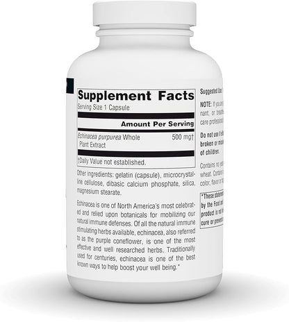 Source Naturals Echinacea Root Extract - Supports Immune Defense* - 500mg - 200 Capsules