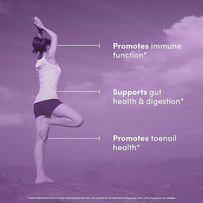 Toenail Peak - Healthy Nail Support Supplement - Promotes Gut Health & Immune Function - with Olive Leaf Extract, Sweet Wormwood, Oregano, Garlic & More - Gluten-Free - 60 Capsules