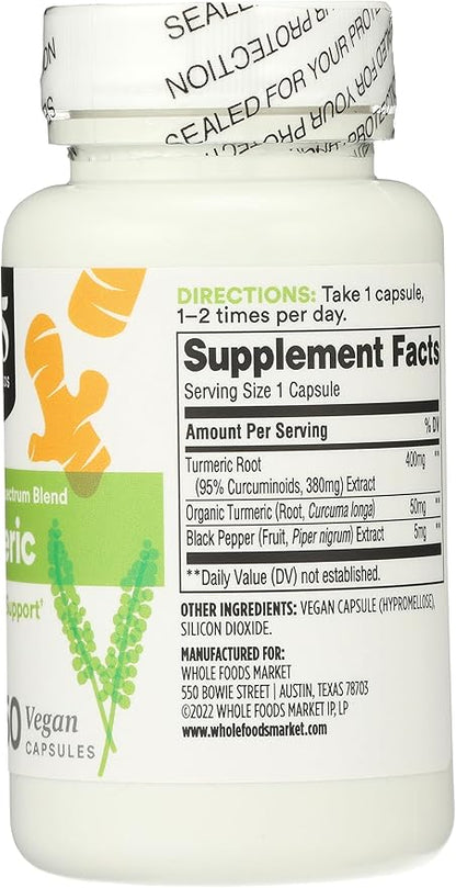 365 By Whole Foods Market, Turmeric, 60 Count