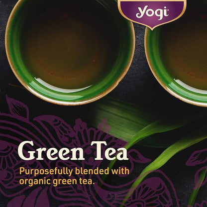 Yogi Tea Green Kombucha Tea - 16 Bags per Pack (4 Packs) - Organic - With Kombucha to Support Overall Health - Includes Lemongrass, Spearmint Leaf & More