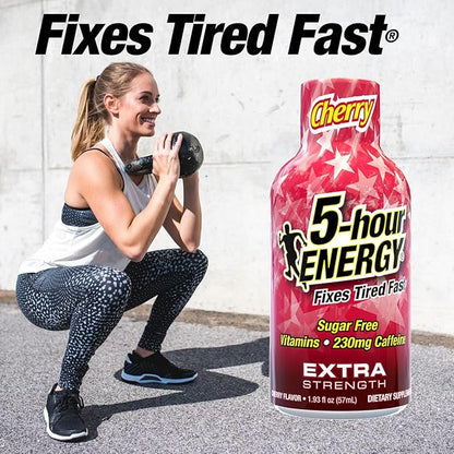 5-Hour Energy Extra Strength Shots Cherry Flavor, 30 Count (1.93 fl oz)