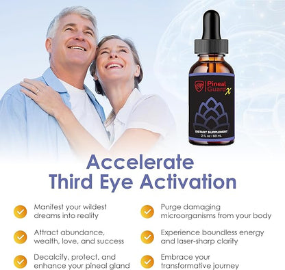 Pineal Gland Supplement - Brain Support, Focus, and Memory Vitamins for The Brain, Decalcify, Activate, and Protect Your Pineal Gland - Third Eye Awakening - Pineal Guard X