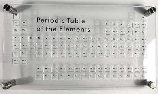 Acrylic Periodic Table Science Education Collection Bracket for Element Cubes + 9pcs 0.39" 10mm Engraved Density Up to 99.99% Pure Metal - Aluminium Bismuth Carbon Copper Iron Nickel Zinc Titanium Tin