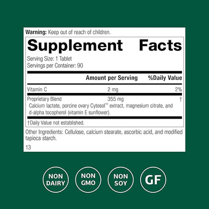 Standard Process Ovex P - Whole Food-Based Supplement to Support Your Health - Supplement with Porcine Ovary Cytosol Extract - 90 Tablets