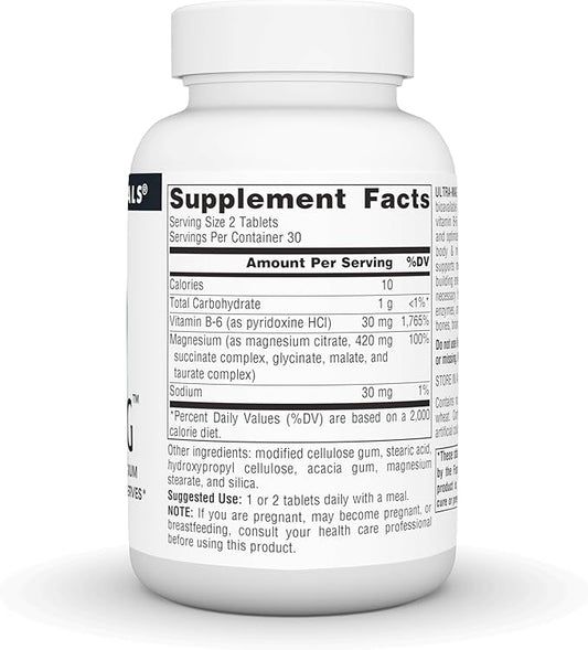 Source Naturals Ultra-Mag, 5-in-1 Bioavailable Magnesium - Relaxes Muscles & Calms Nerves* - 60 Vegan Tablets