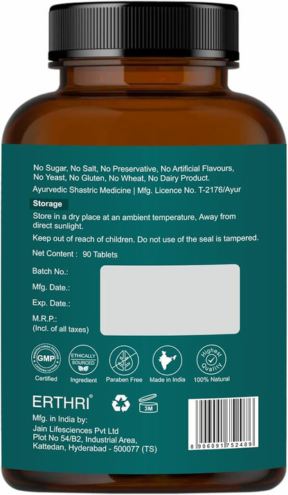 100% Organic Gotu Kola Tablets 10,000mg (90 Count) Vegan & Gluten-Free Herbal Supplement, No Added Colors, Flavors, & Preservatives, 90 Tablets (Pack of 1)