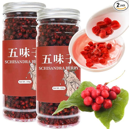 Wanhua Hall Schisandra Berry Dried Schisandra Chinensis 10.6oz/300g Schisandra Berry Tea Natural Wu Wei Zi Caffeine Free 五味子 五味子茶 北五味子