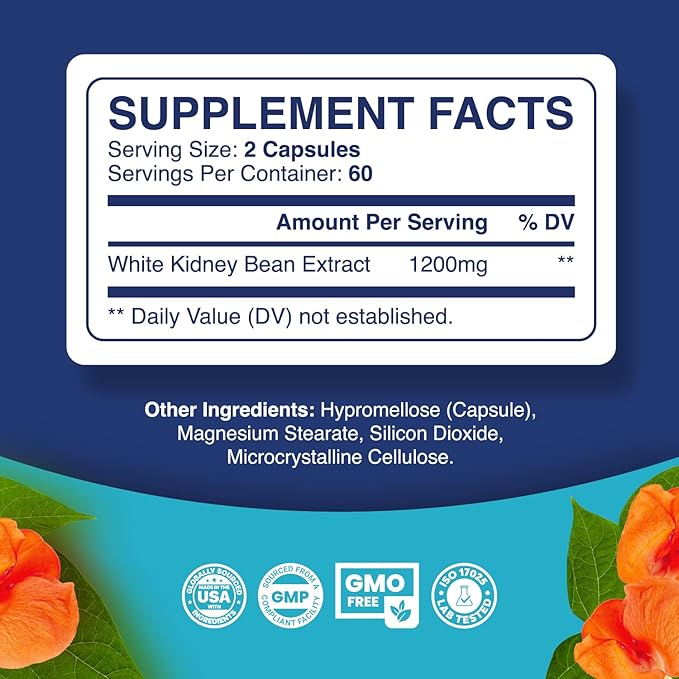 Phytoral White Kidney Bean Extract Carb Blocker - 120 Capsules