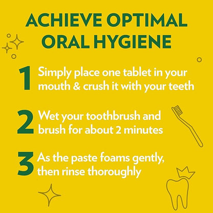Toothpaste Tablets – Strawberry Kiwi | Nano Hydroxyapatite Toothpaste Tablets Chewable | Fluoride Free l 350 Tabs