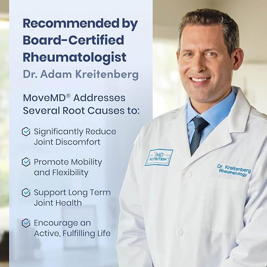 1MD Nutrition MoveMD - Health Supplement for Joint Discomfort & Support - Our Collagen Pills are Skillfully Formulated for Women & Men w/Hyaluronic Acid & Astaxanthin