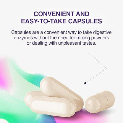 Zyme Prime - 90 Capsules - Digestive Enzymes Women & Men Enzyme, Digestion for Carb, Fat & Protein Breakdown, Helps Intolerances, Bloating & Gas, Digestive Health Supplement