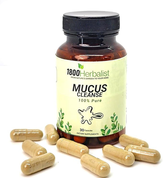 1800Herbalist Mullein Blend with Natural Botanicals for Daily Wellness Support, Plant-Based Capsules with Mullein Extract – 30 Count