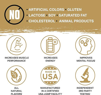Ambrosia Kinetic Organic Preworkout, Mushroom Enhanced Natural Pre Workout Supplement, Nootropic Superfood Powder for Energy (Watermelon Candy)