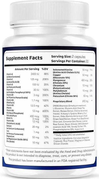 (5 Pack) Memoforce Brain Supplement - Official Memoforce Premium Formula Pills, Advanced Support Memo Force Brain Supplement For Wellness & Overall Health, Memoforce Reviews, 300 Capsules For 5 Months
