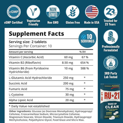 The Supplement for When You Want to Drink & Go to Work The Next Morning | Feel Better After Celebrating & Support Your Liver | Trusted for 23 Years | Made in USA (20-Pill x 6-Pack, 60 Servings)