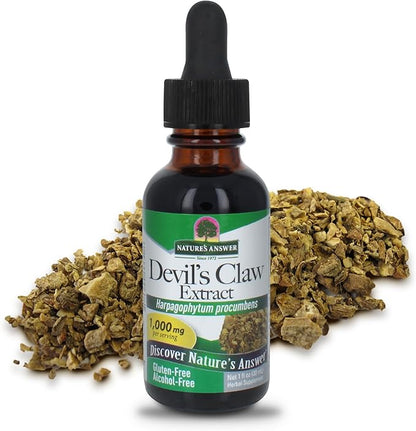 Nature's Answer Devil's Claw Root Alcohol Free Extract 1 Fluid Ounce | Supports Joint Function | Promotes Muscle and Bone Function