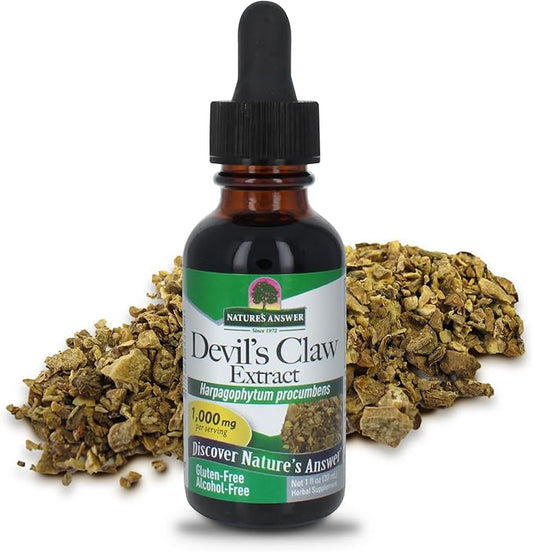 Nature's Answer Devil's Claw Root Alcohol Free Extract 1 Fluid Ounce | Supports Joint Function | Promotes Muscle and Bone Function