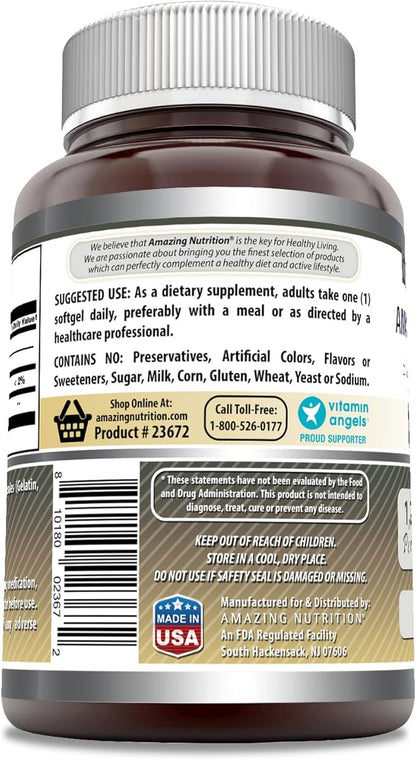 Amazing Formulas Lecithin 1200mg High Potency 240 Softgels Supplement | Non-GMO | Gluten Free