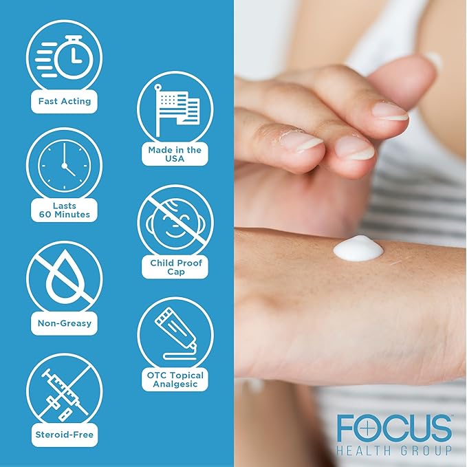 4% Lidocaine Cream - Topical Lidocaine Numbing Cream - Over-The-Counter Topical Numbing Cream for Itching, Minor Cuts & Scrapes, Bug Bite & Minor Sunburn (0.5 oz/ 15 g)