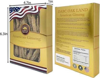 Wisconsin American Ginseng, American Wisconsin Ginsengss Slices Root 西洋参/花旗参 Energy for Men & Women Ginseng in Soup, Tea Smoothies 4 Ounce Box Large Long-Branch