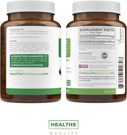 Super Strength Olive Leaf Extract Capsules - Vegan Non-GMO 750mg Olive Extract with 20% Oleuropein Antioxidant Supplement for Immunity Skin and Heart Health Support - Made in The USA (4 Month Supply)