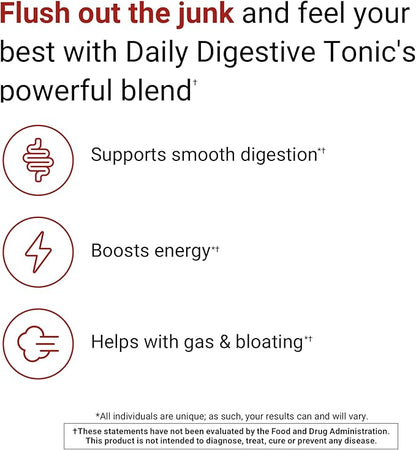 ACTIVATEDYOU Daily Digestive Tonic Kombucha - Support Healthy Digestion & Youthful, Long-Lasting Energy- Prebiotic Fiber, Probiotics, Postbiotics, Vitamin C, Berry Lemonade Flavor (30 Servings)