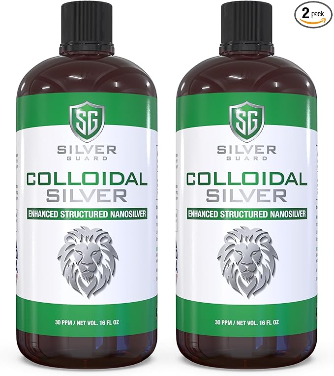 **Enhanced Colloidal Silver Liquid – Ultimate Immune Support Supplement | Immunity Boost & Immune Booster for Adults | Silver Water Solution for Immune Defense | 30 PPM Structured Silver | 2 Pack**