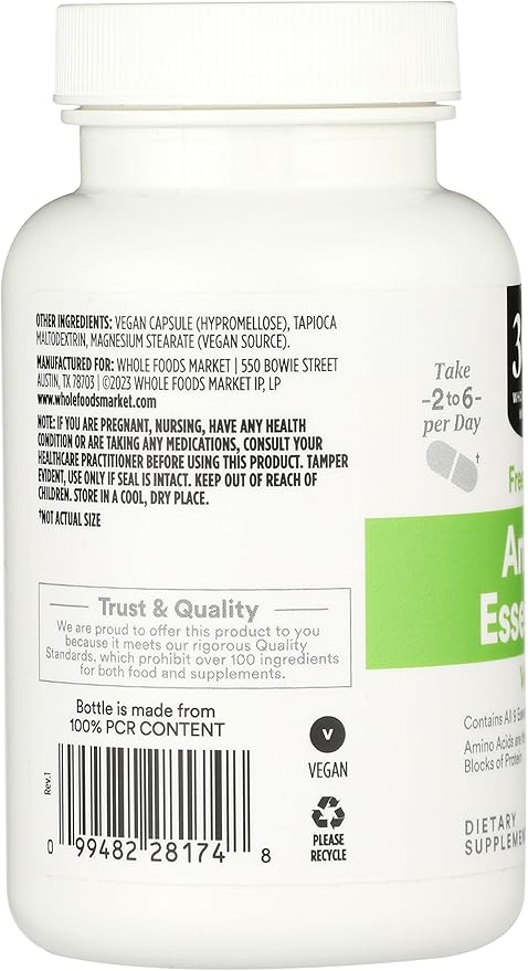 365 by Whole Foods Market, Amino Essentials, 100 Capsules