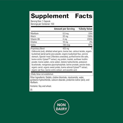 Standard Process Cholaplex - Supplement to Support Heart Health - Supports Healthy Blood Flow & Vascular System - Dietary Supplement to Support Liver Function - 150 Capsules
