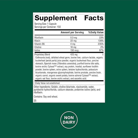 Standard Process Cholaplex - Supplement to Support Heart Health - Supports Healthy Blood Flow & Vascular System - Dietary Supplement to Support Liver Function - 150 Capsules