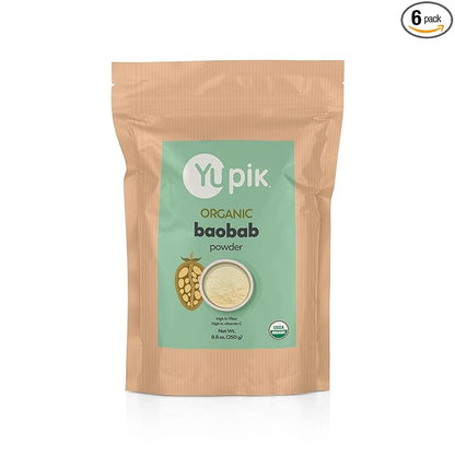 Yupik Organic Powder, Baobab, 8.8 oz (Pack of 6)