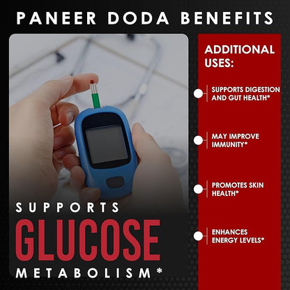 AMALTH Paneer Doda Extract 1000 mg, 120 Capsules Non-GMO & Gluten Free Herbal Ayurvedic Supplement