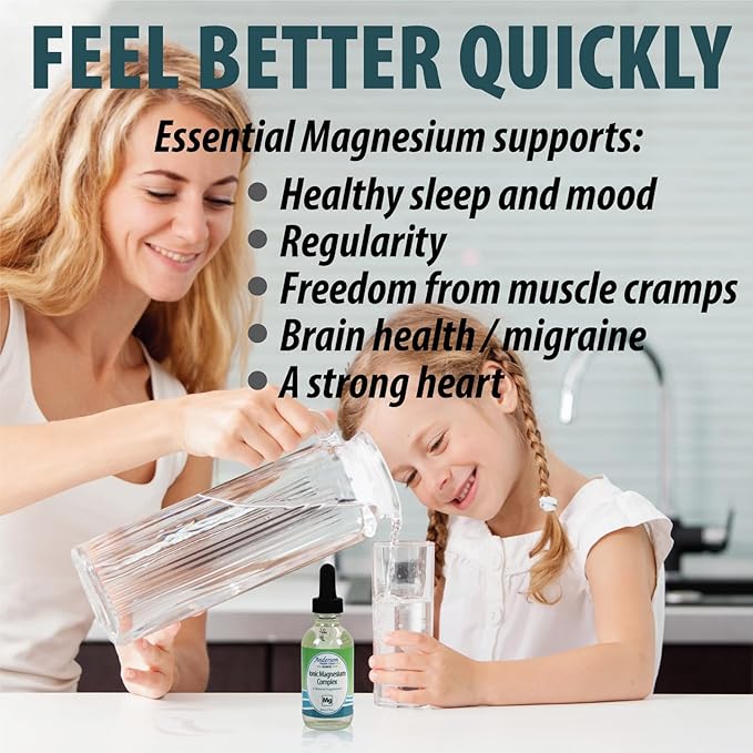 Anderson New Ionic Magnesium Complex, Liquid Magnesium Supplement, Trace Mineral Drops, 60 Servings (4 oz)