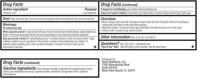 5% Lidocaine Numbing Cream (Non-Prescription OTC) Max Strength Dose (Topical External Use)