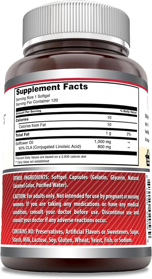 Amazing Formulas CLA Amino Acid Supplement | 1000 Mg per Serving | Softgels | Non-GMO | Gluten-Free | Made in USA (1 Pack, 240 Count)