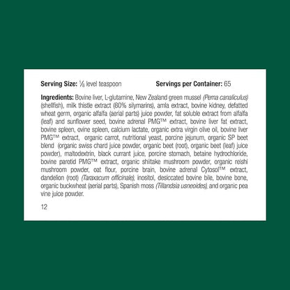 Standard Process Canine Dermal Support - Skin & Adrenal Gland Support Supplement - Comprehensive Skin Health Support Supplement for Dogs - Daily Immune & Liver Support Powder - 30 g