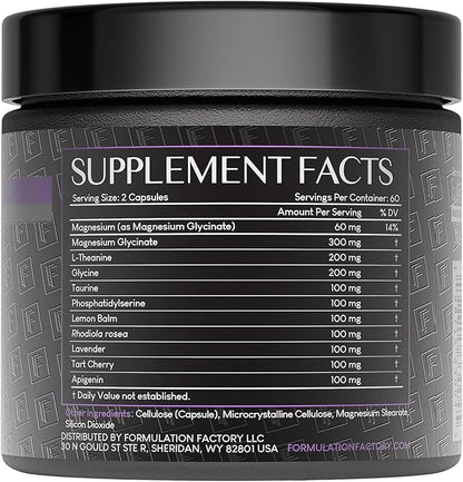 The Night Before 10-in-1 Midnight Maximizer Sleep Supplement, Magnesium Glycinate, L-Theanine & More, Stress Relief, Relaxation, Focus (6 Month Supply, 360 Capsules)