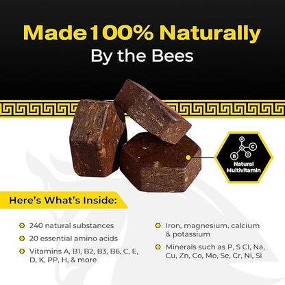 Spartan Bee Bread Chewables Natural Multivitamin | High Absorption Organic Bee Pollen & Honey | Fermented by Bees for Energy, Vitality, Sleep, Recovery, Immunity | Non GMO, Nothing Synthetic