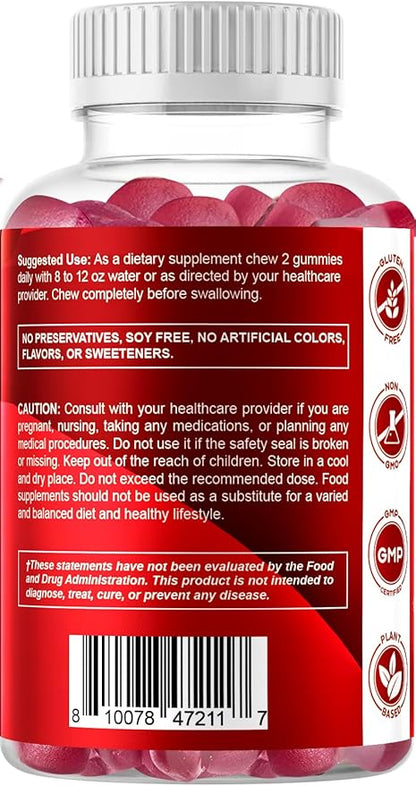 Vitamatic Sugar-Free Chromium Gummies with Ceylon Cinnamon – 2000 mg Equivalent Per Serving (from Extract 83 mg) – Non-GMO, Gluten-Free – 60 Vegan Gummies – 2 Pack