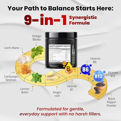 VEGATOT Vertigo Supplement *USA Made and Tested* Inner Ear Supplement with Ginkgo Biloba Lion's Mane Lemon Balm Ginger VIT B1, B6, B12- for Dizziness Spinning Inner Ear Balance