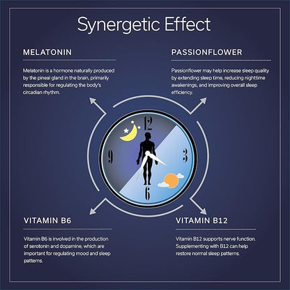 Sleep Well | Supports Jet Lag Relief for Travelers | Melatonin 1 mg, Passionflower Extract & Vitamins | Natural Sleep Support for Travelers | Fast-Acting | 10 Sticks