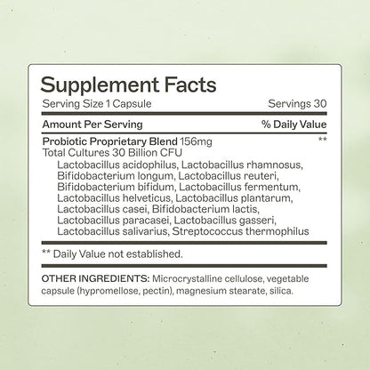 Amy Myers MD Best Probiotics 30 Billion CFU Per Capsule - for Women & Men - Powerful Combination of Doctor Approved Strains - Supports Healthy Digestion and Gut Bacteria Balance - One Month Supply
