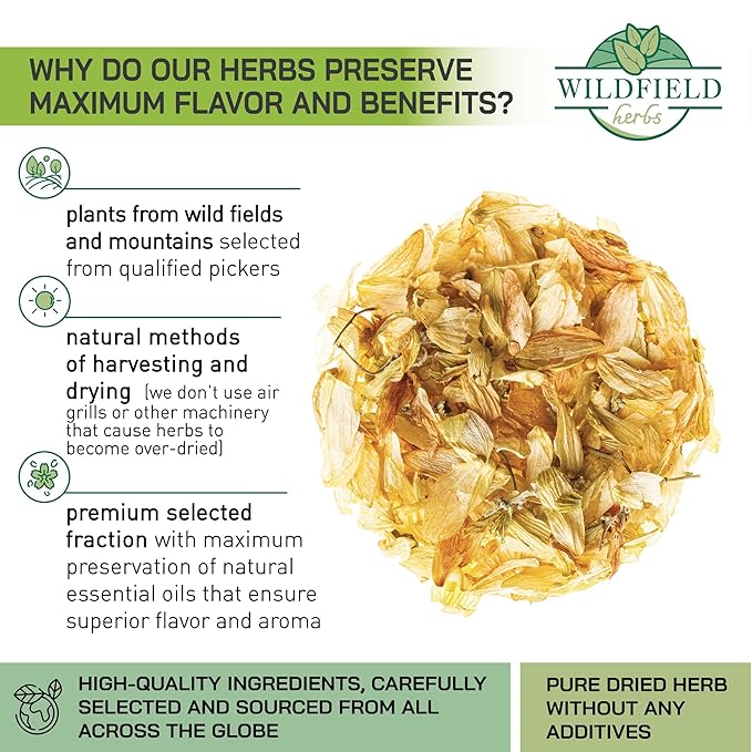 4 oz. Hops Herb Dried Tea Hops Flowers Herbal (Humulus Lupulus L.) - 113 Gramm Herb Tea Lupulo Entero