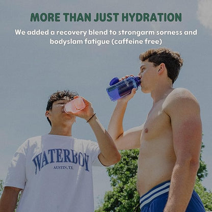 Waterboy Workout Hydration | 2,960mg Sugar Free Electrolyte Powder Packets | L-Glutamine + Vitamins | No Sugar, All Natural, Gluten Free (Variety)