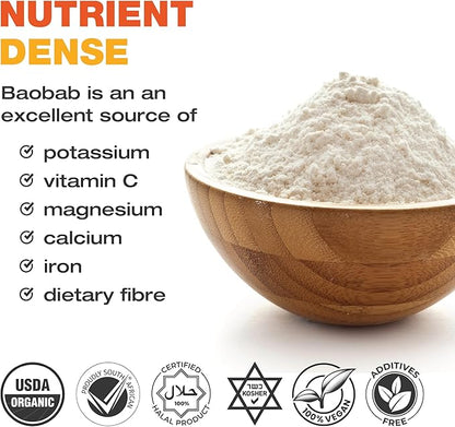 100% Organic Baobab Powder 120 Capsules | Direct from South Africa | USDA Organic Certified